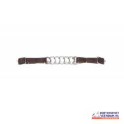 METALAB kinketting met leren bevestigingsgespen