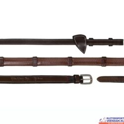 Dyon 12 Rubber Reins With 7 Leather Loops