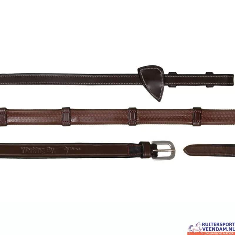 Dyon 12 Rubber Reins With 7 Leather Loops