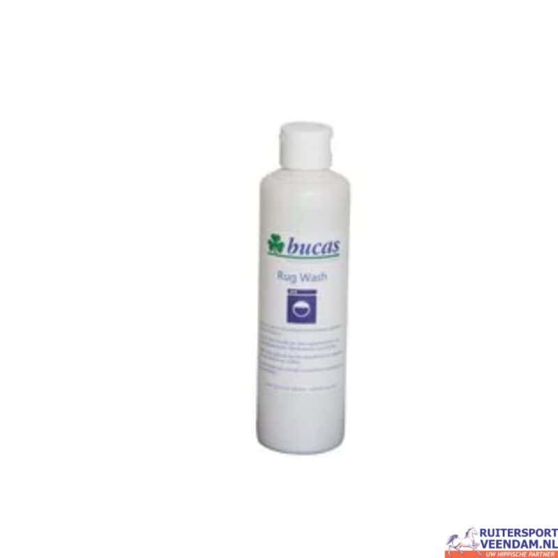 Bucas Rug Wash fles voor het reinigen van paardendekens en zadeldekken.