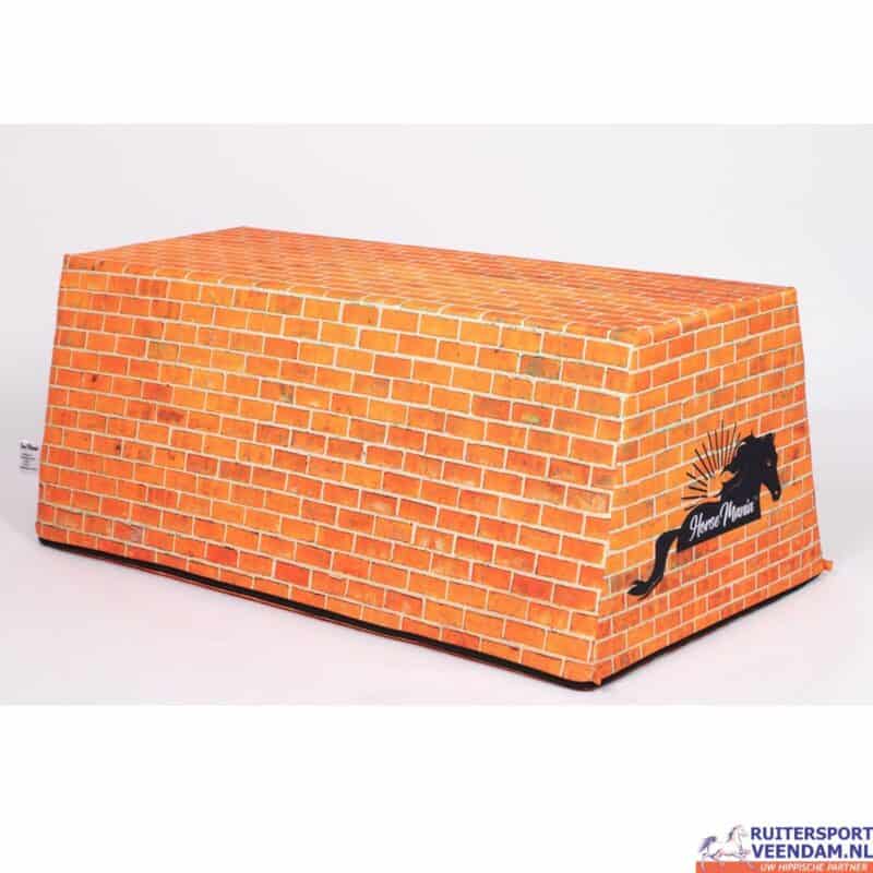 Foam muur verhoger met bakstenen print voor springmuren en hindernissen.