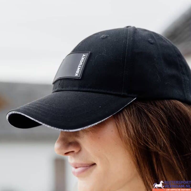 Kentucky rubber logo cap, casual headwear for equestrian enthusiasts.