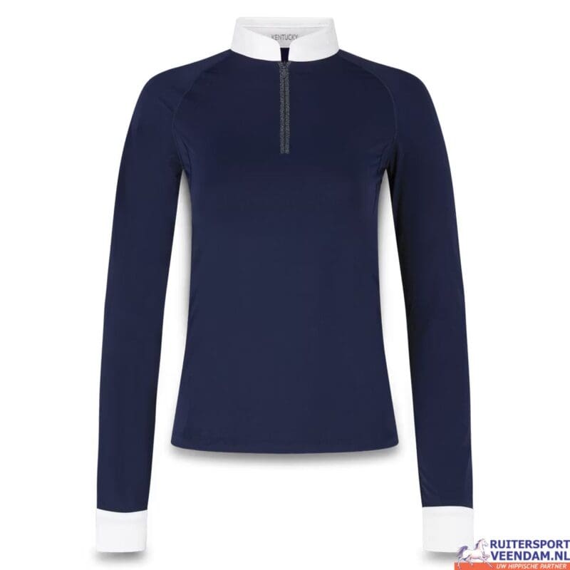 Kentucky Show Shirt Vrouw Classic Glitter LM, elegant en functioneel rijshirt voor dames.