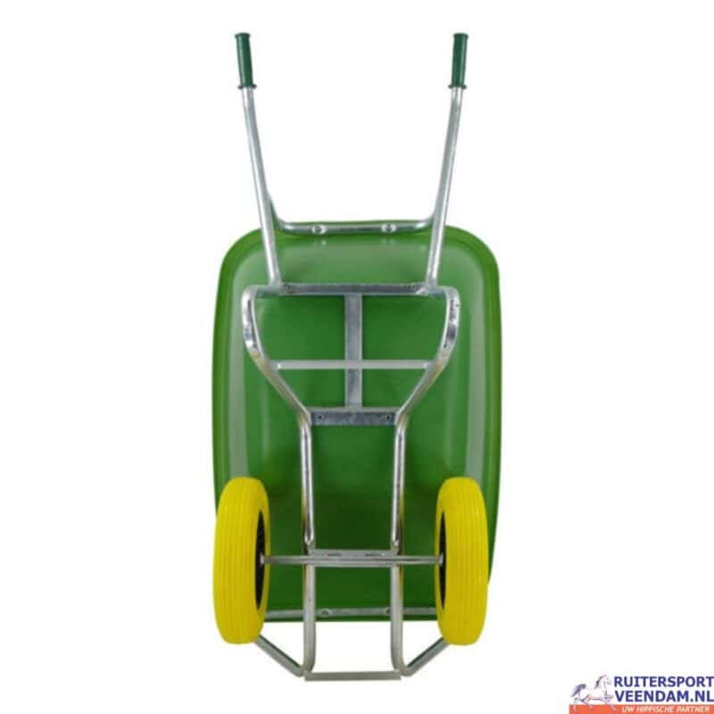 Kruiwagen met luchtwielen en verzinkt onderstel voor tuin en landbouw.