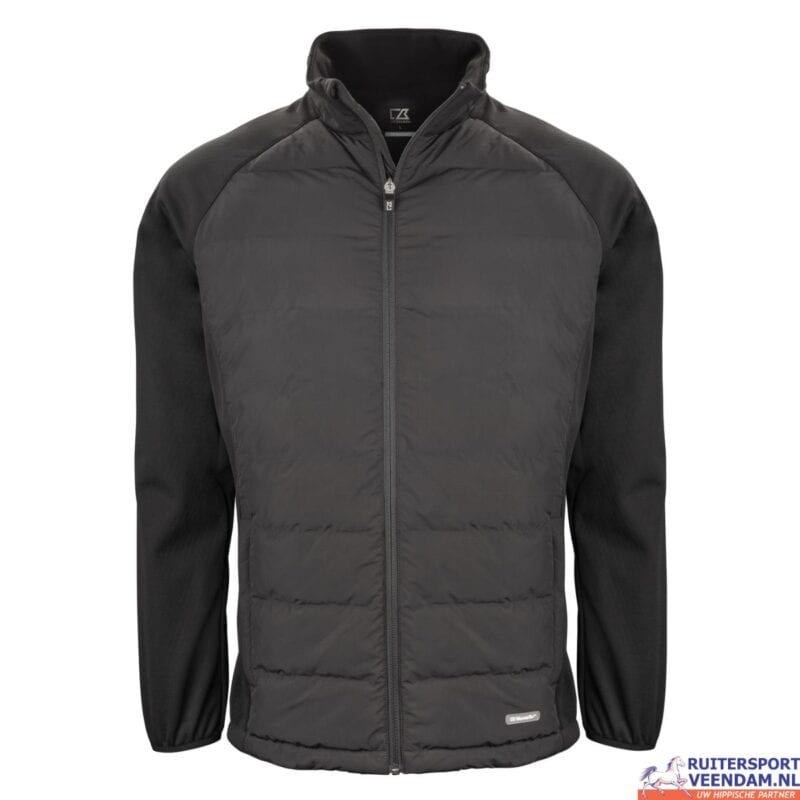 Donkergrijze Oak Harbor herenjas met ritssluiting en warm gevoerd.