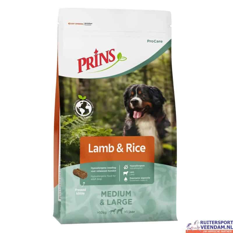 Hypoallergeen hondenvoer met lam en rijst voor gevoelige honden.