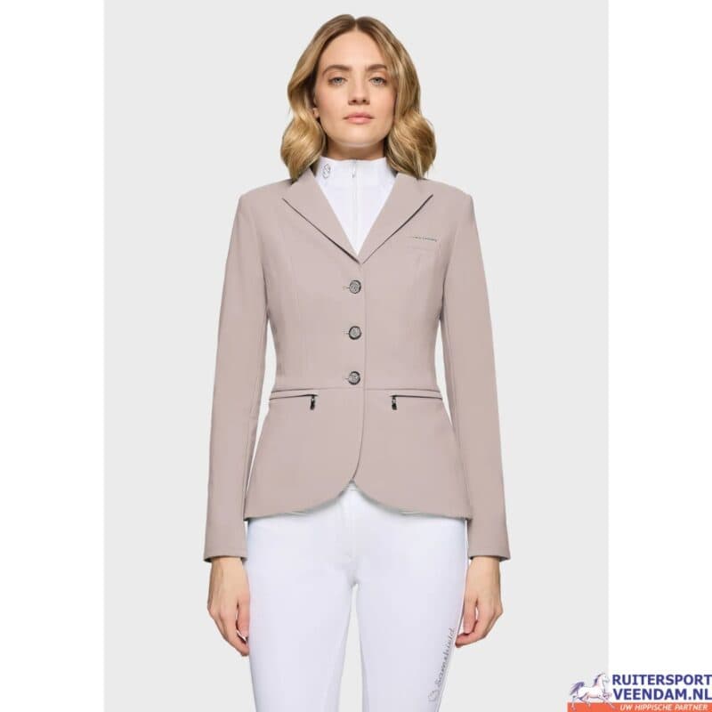 Elegant Samshield wedstrijdjasje Victorine met crystal details, perfect voor dressuur en springen.