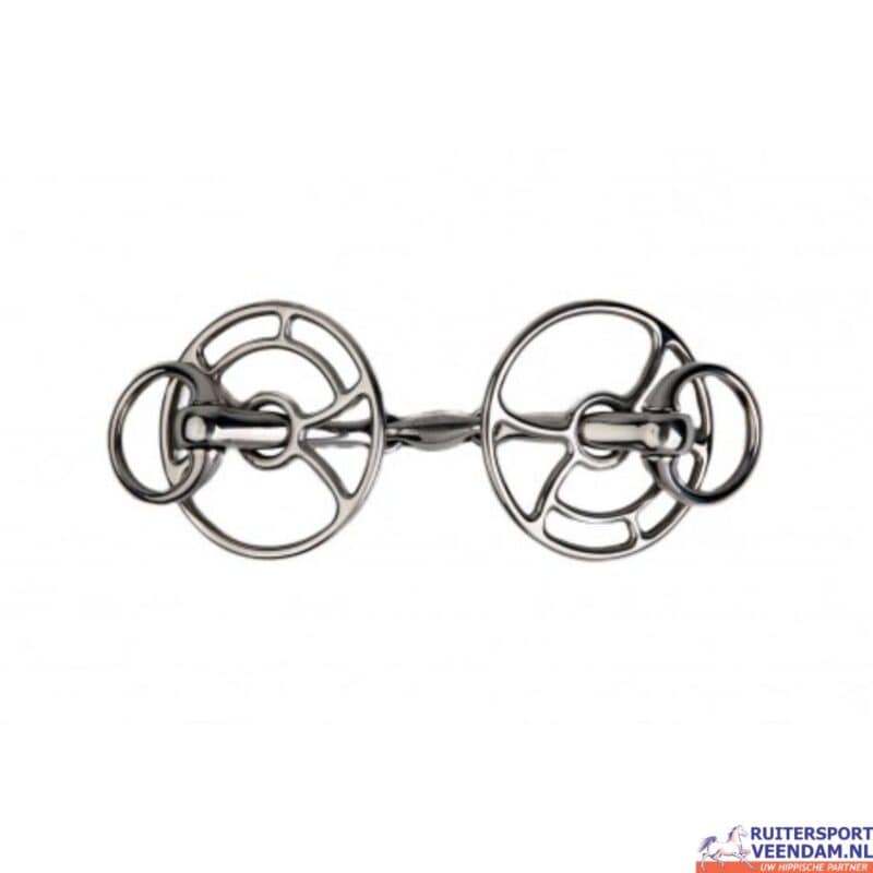 Metalab JW ophaaltrens dubbelgebroken voor paardensport en dressuur.