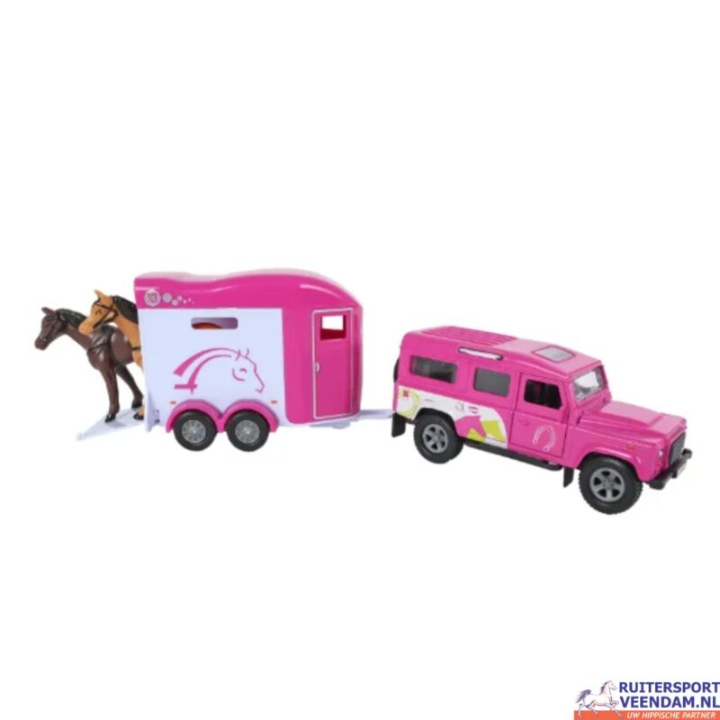Kids globe Land rover met Cheval Liberte Paardentrailer